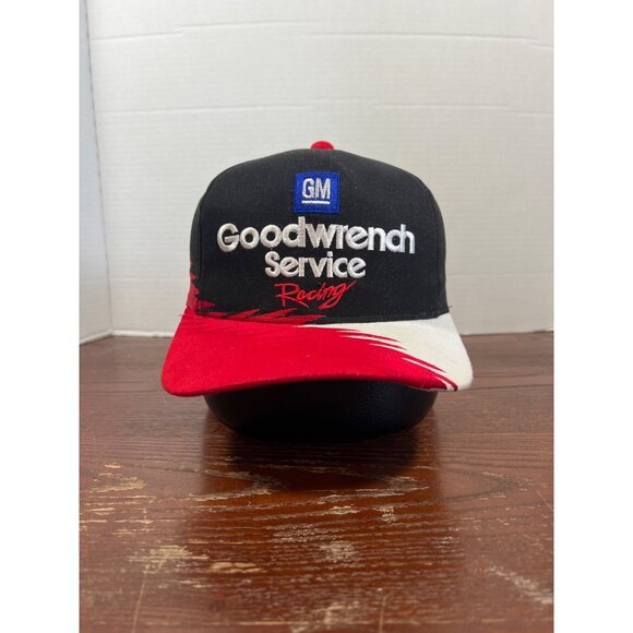 Vintage GM Goodwrench Red & Black Dale Earnhardt Snapback Hat X3 - Picture 1 of 6